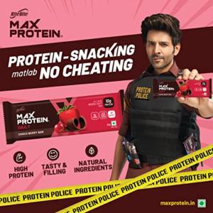 RiteBite Max Protein Daily Choco Berry (Pack of 6 300g (Standard)) & RiteBite Max Protein Ultimate Choco Almond Bars (600g Pack of 6 (Standard))