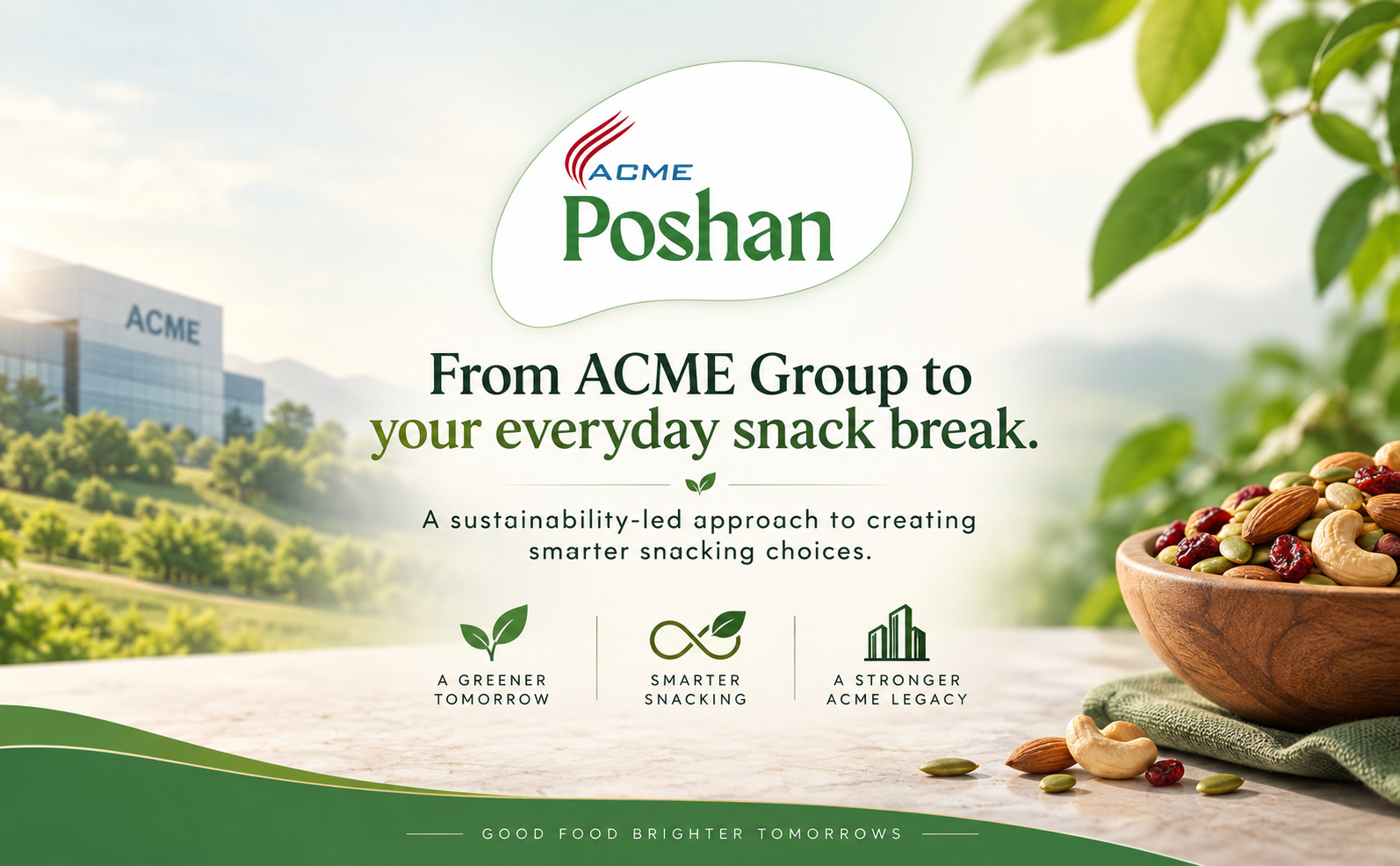 ACME Poshan Snack Variety Pack, White Chocolate & Dry Fruits Protein Bar, Nutri+ Noodles Korean Chilli, Nutri+ Puffs Spicy Fusion, High Protein, No Palm Oil, No MSG Healthy Snacks Combo, Pack of 3 (170g Total)