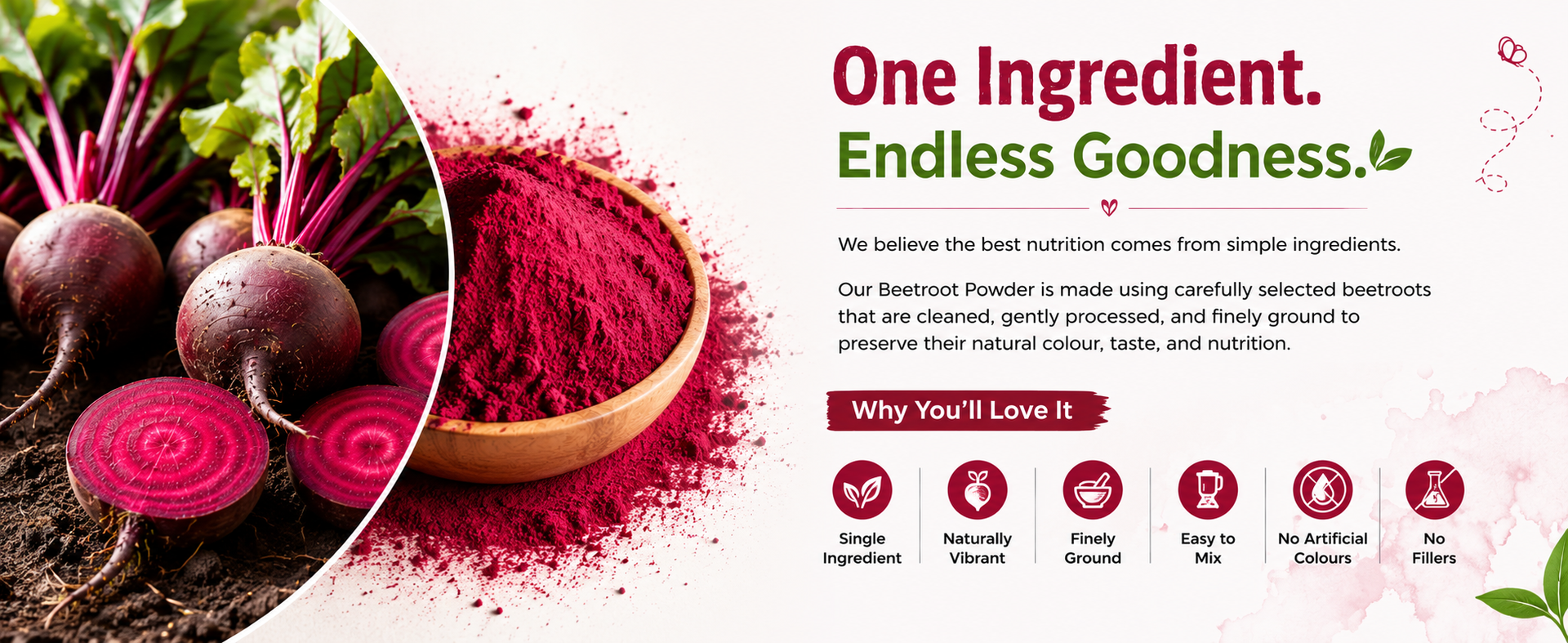 Beetroot Powder | Premium Dried Beetroot Powder | Rich in Natural Nitrates & Antioxidants | Supports Energy, Stamina & Wellness |Preservatives or Artificial Colors | 200g