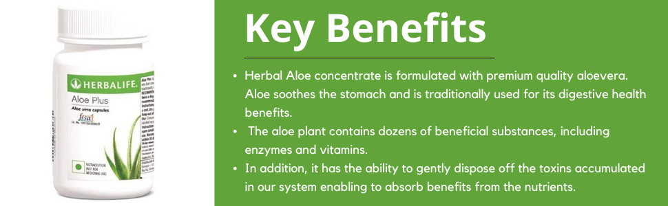 Herbalife Aloe Plus – Natural AloeVera (60 Capsules) for Digestive Health