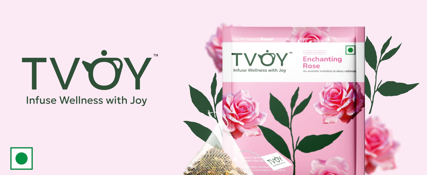 TVOY Enchanting Rose Green Tea Bags