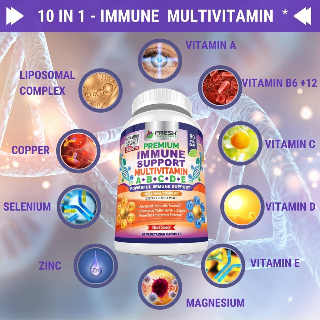 FRESH HEALTHCARE Chlorella and Immune Support Multivitamin - Bundle 5