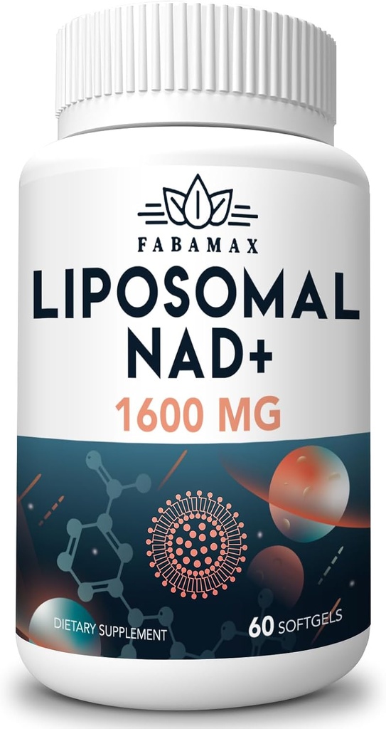 1600 mg Liposomal NAD Supplement 1600 mg, 98% Pure NAD+ Supplement, Superior Absorption, Alternative to Nicotinamide Riboside or NADH to Boost NAD+ for Aging Defense, Energy, Longevity, 240 Softgels 2