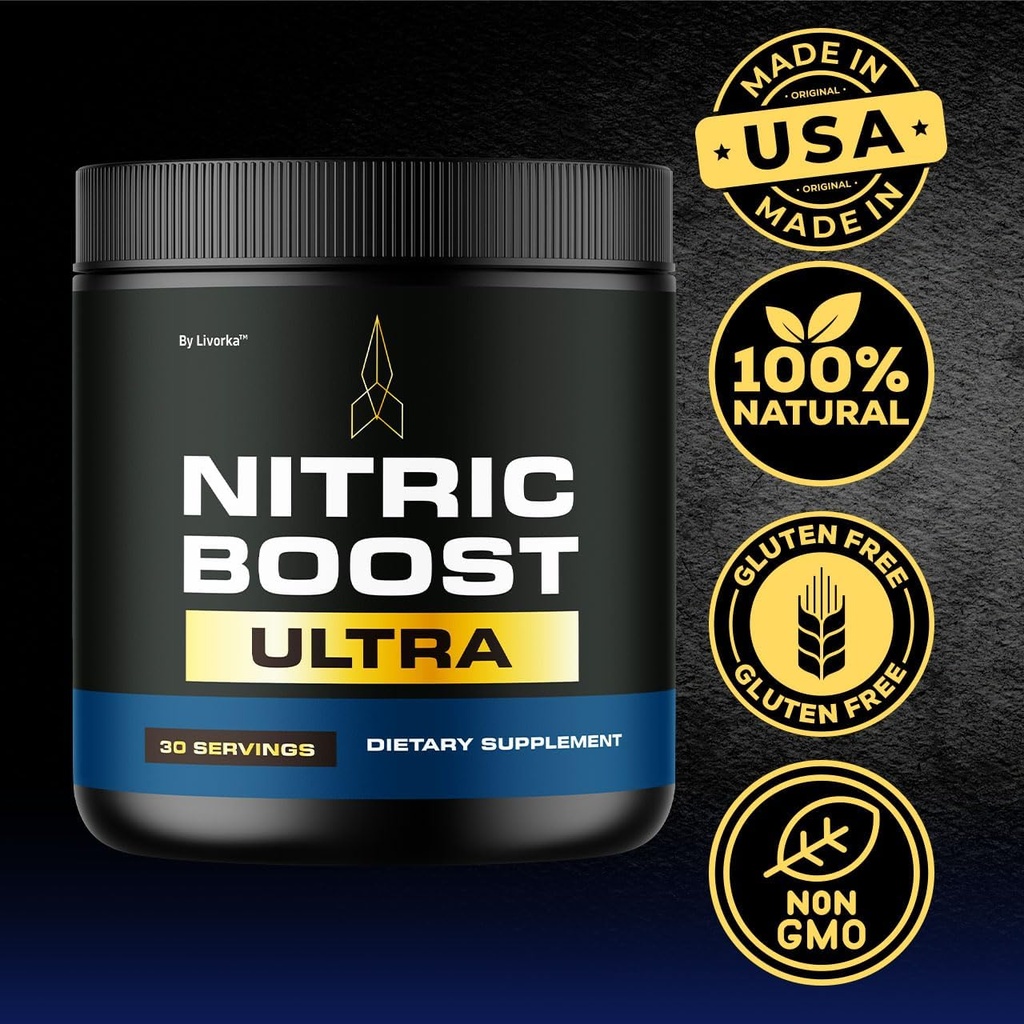 LIVORKA (2 Pack) Nitric Boost - Nitric Boost Ultra Purple Powder for Men, NitricBoostUltra Powder, Boost Energy and Support Active Lifestyles, 120 Servings for 2 Months 6