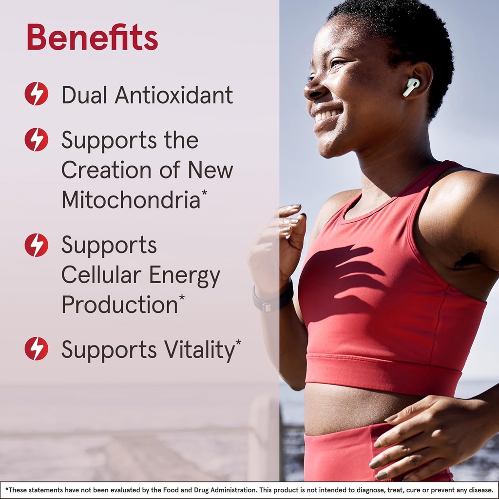 Jarrow Formulas QH-Absorb + PQQ, Dietary Supplement, Antioxidant Support for Mitochondrial Biogenesis, Cellular Energy Production and Cardiovascular Health, 60 Softgels, 60 Day Supply, Pack of 12 4