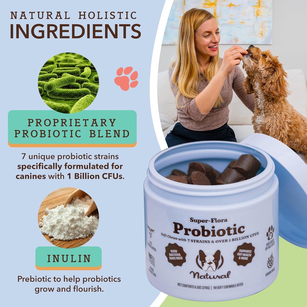 Natural Dog Company Wild Alaskan Salmon Oil & Probiotic Chews for Dogs Bundle: Salmon Oil & Probiotics - Healthy Skin and Coat and Digestive Health Combo for Dogs of All Breeds and Sizes 4