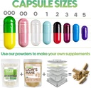 XPRS Nutra Size 1 Empty Capsules - 500 Count Empty Gelatin Capsules - Pill DIY Capsule Filling - Pure Bovine Pill Gel Caps for Do-It-Yourself Supplements (Multi Color) 5
