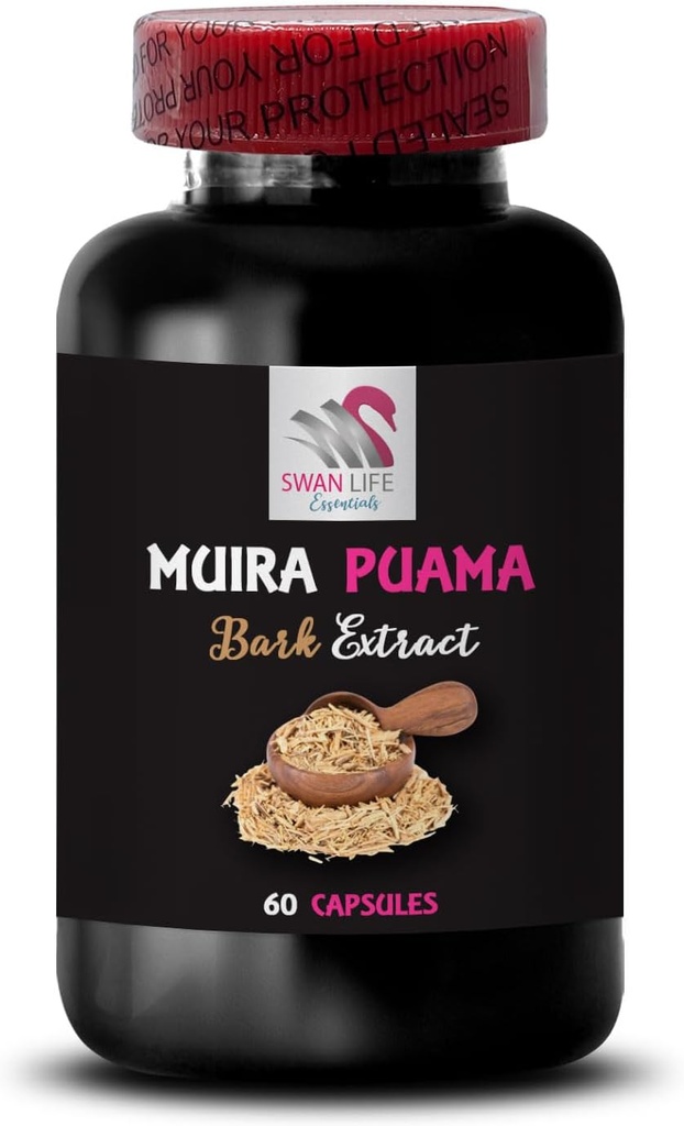 Everyday Strength Support - MUIRA PUAMA BARK EXTRACT - Mindful Boost, Energy Synergy Formula, Botanical Fuel Source, Herbal Awakening, Sustainable Energy, Plant-Driven Balance 1 Bottle 60 Capsules 3