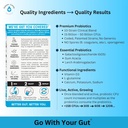 GoLive Prebiotic & Probiotic for Women, Men, Kids. Flavor-Free, Sugar-Free, Synbiotic Powder w/ GOS, L-Glutamine, Vitamin D3, Electrolytes. For Gut Health, Digestion, Metabolism, Immunity 15-50B CFUs. 5