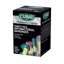 CURAD Performance Series IRONMAN Antibacterial Bandages, Extreme Hold Adhesive Technology, Finger & Knuckle Bandages, Flexible Fabric, Variety Pack with Assorted Sizes & Colors, 50 Count 3
