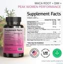 VINATURA MACA Root + DIM Capsules for Women Performance - Hormone Balance, Menopause Support Fertility, Women's Supplement, 60 Vegan Capsules 3