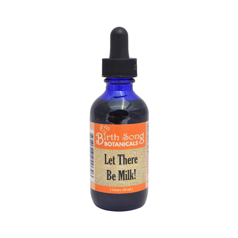 Birth Song Botanicals Let There Be Milk! Herbal Breastfeeding Tincture to Support Breast Milk Supply for Lactating and Pumping Moms with Fenugreek and Goat's Rue, 2oz Bottle