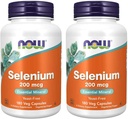 Now Foods Selenium 200 mcg VCaps, 180 Count (Pack of 2)