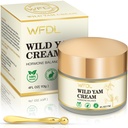 Organic Wild Yam Cream with Red Clover, Moisturizing Cream for Women, Includes Applicator (4 Ounce)