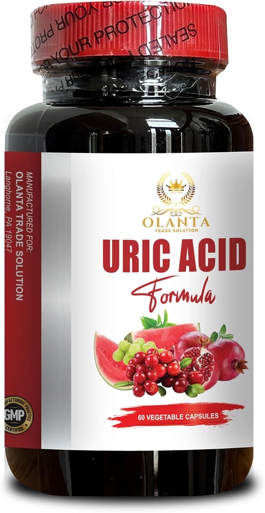 URIC Acid - Support Uric Acid Balance, Premium uric Acid Support Supplement, Uric Acid Vitamin, Joint Supplement with Tart Cherry - 1 Bottle 60 Capsules