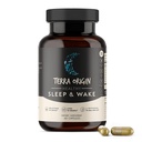 TERRA ORIGIN Healthy Sleep & Wake | Natural Sleep Aid Supplement for Adults | Restful and Awake Refreshed | GABA, L-Tryptophan, Melatonin, Chamomile, Valerian, PassionFlower | 60 Capsules