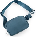 ODODOS Unisex Mini Belt Bag with Adjustable Strap Small Fanny Pack for Workout Running Traveling Hiking, Blue
