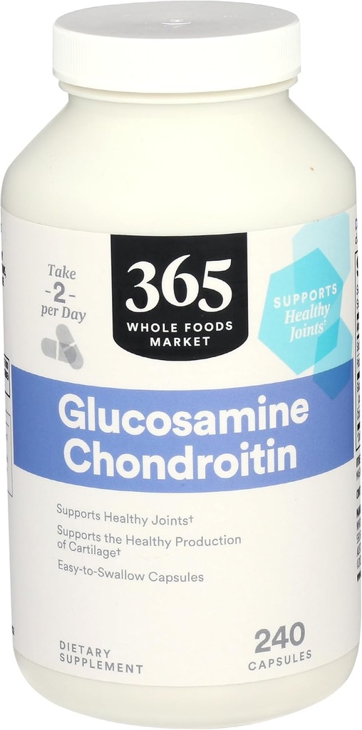 [BRSWGZQCBAJR63DV] 365 by Whole Foods Market, Glucosamine Chondroitin, 240 Count