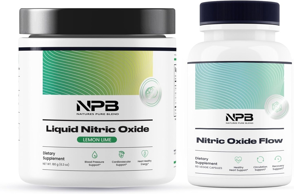 Nature's Pure Blend - Nitric Oxide Bundle - Blood Pressure Support, Heart Health Energy, N.O Production Boosters