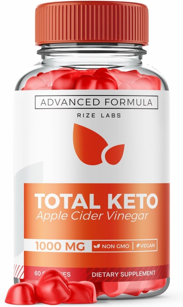 rize labs Total Keto Apple Cider Vineger Gummies for Advanced Weight Loss, Keto Supplement to Lose Belly Fat, Gummy Reviews, Maximum Strength Formula, Gomitas (60 Gummies)