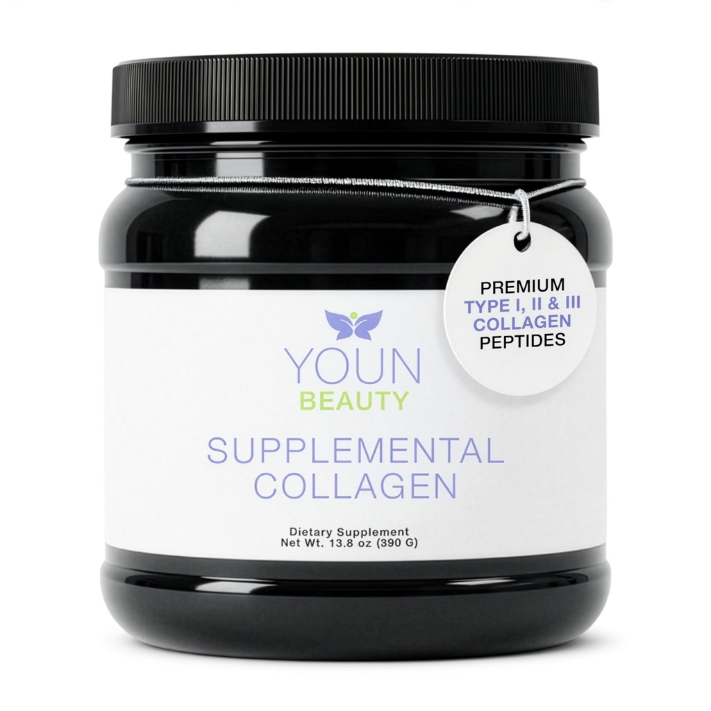 YOUN Beauty Supplemental Collagen Powder by Holistic Plastic Surgeon Dr. Anthony Youn, 30 Servings (Unflavored) – Fortigel, Fortibone & Verisol Multi-Collagen Peptides for Skin Health