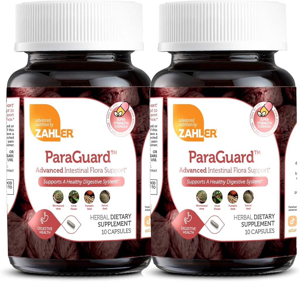 Zahler - ParaGuard Capsules - Gut Health Supplement - Formula has Wormwood, Garlic Bulb, Pumpkin Seed, Clove & More - Natural Support for Humans - Certified Kosher 20 Count.