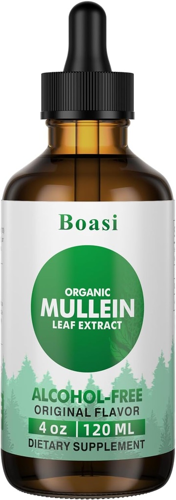 120ml Mullein Leaf Tincture - Lung Cleanse - Vegan Lung Detox - Respiratory Health and Immune Support Drops - Natural Supplement Liquid Extract 4 fl.oz.Chlorophyll