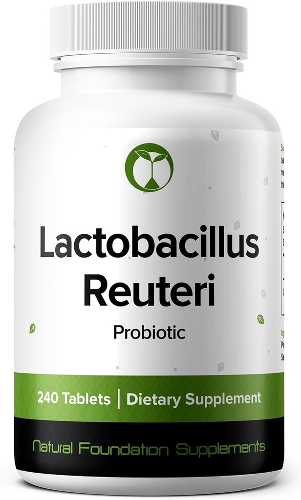 Lactobacillus Reuteri Probiotic Supplement 240 Tablets 3 Billion CFU Probiotics for Men & Women Supports Intestinal Digestive & Gut Health (240, Lactobacillus Reuteri)