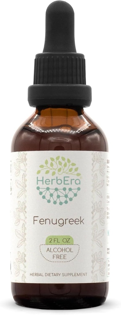 Fenugreek B60 Alcohol-Free Herbal Extract Tincture, Concentrated Liquid Drops Natural Fenugreek (Trigonella foenum-graecum) (2 fl oz)