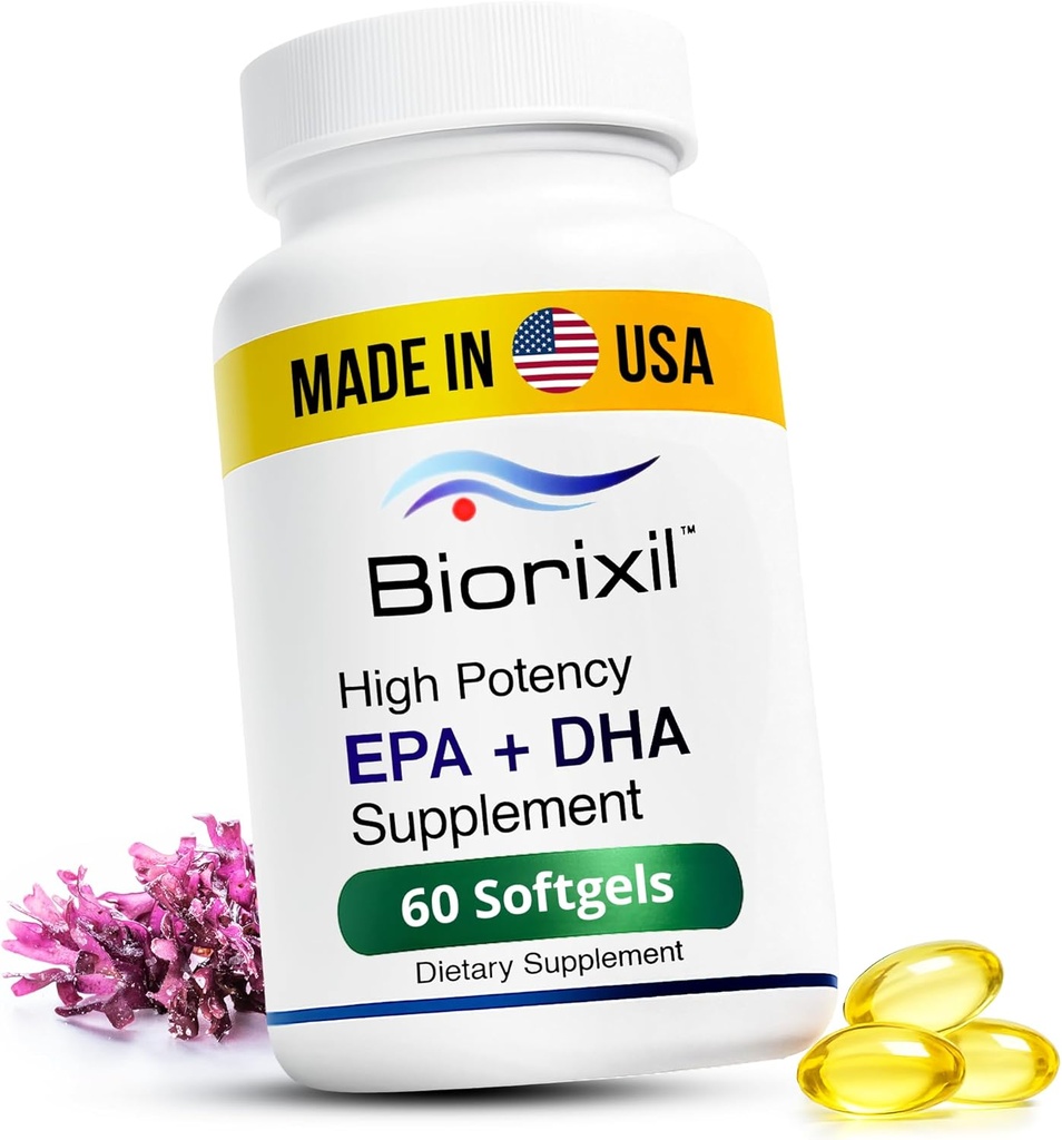 Vegan Omega 3 Supplement High Potency EPA DHA Omega 3 Supplement from Algae Oil Easy to Swallow Small Soft Gel Capsules.