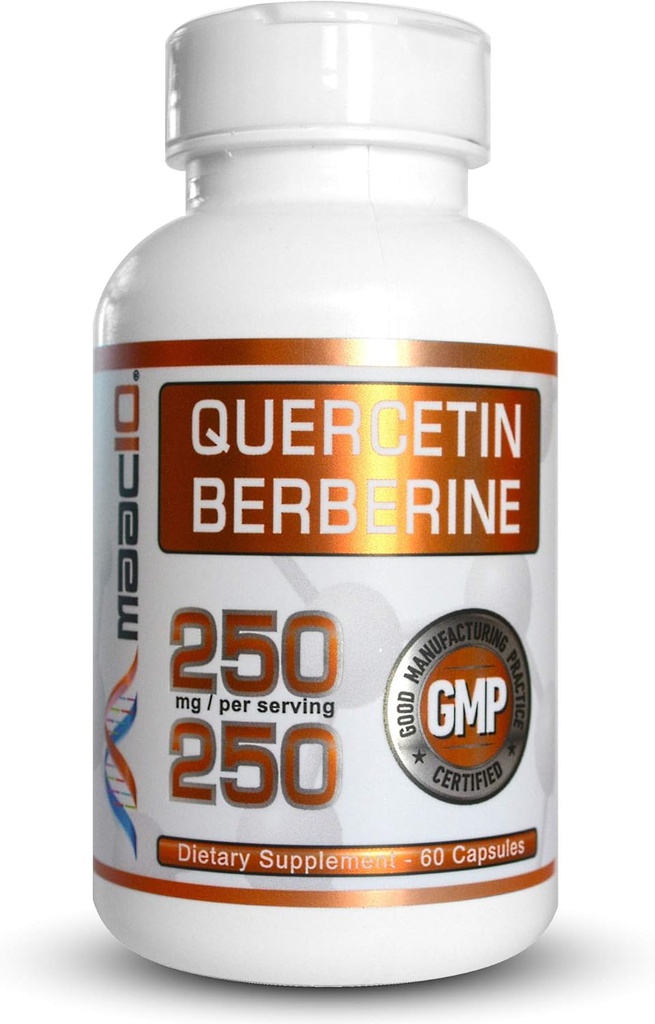 MAAC10 Quercetin Berberine 500mg (250mg/250mg Each Per Capsule 60-Day Serving)