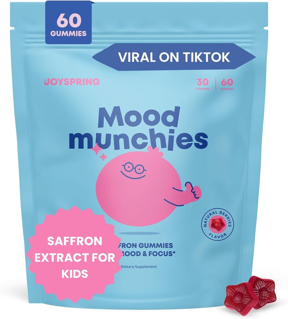 JoySpring Saffron Gummies and Herbal Detox and Cleanse for Kids