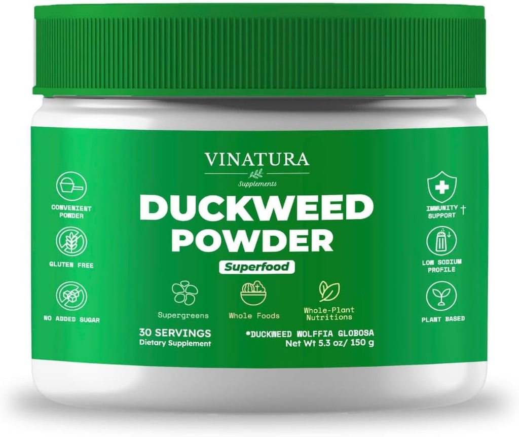 Duckweed Powder - Duckweed Supplement, Superfood Digestive Health, Fiber-Superfood Powder of Wolffia Globosa