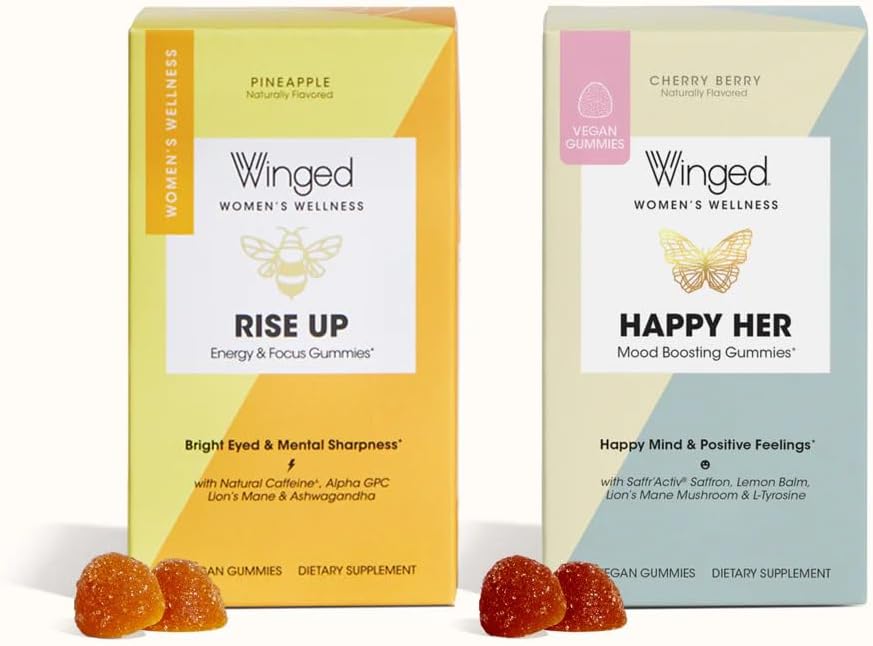 Winged Happy Her Mood & Rise Up Gummies Bundle