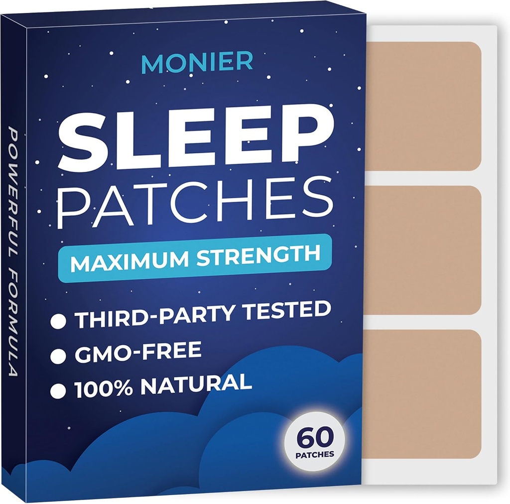 Sleep Patches for Adults Extra Strength | Easy-to-Apply Sleep Patch with Melatonin & Valerian | Relax & Wake Up Refreshed | Long-Lasting Night Comfort for Men & Women | 60 Patches