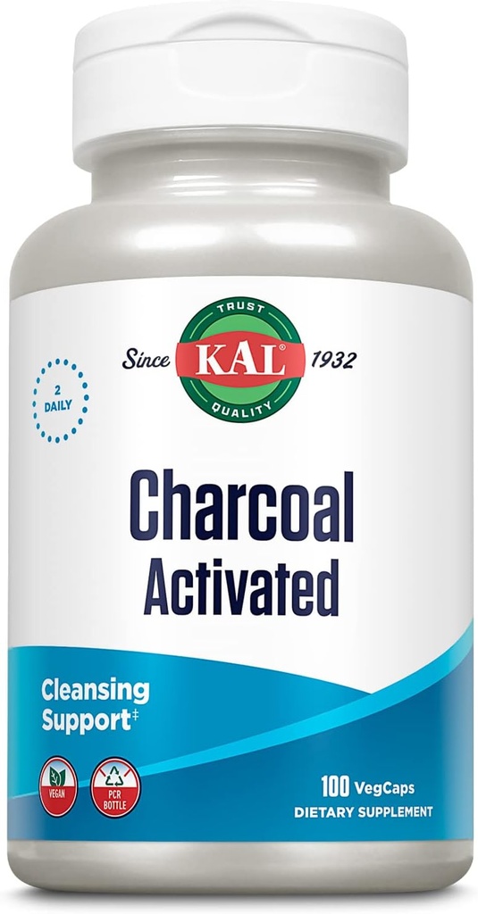 KAL Charcoal, Activated Coconut Shell 280mg | 100ct