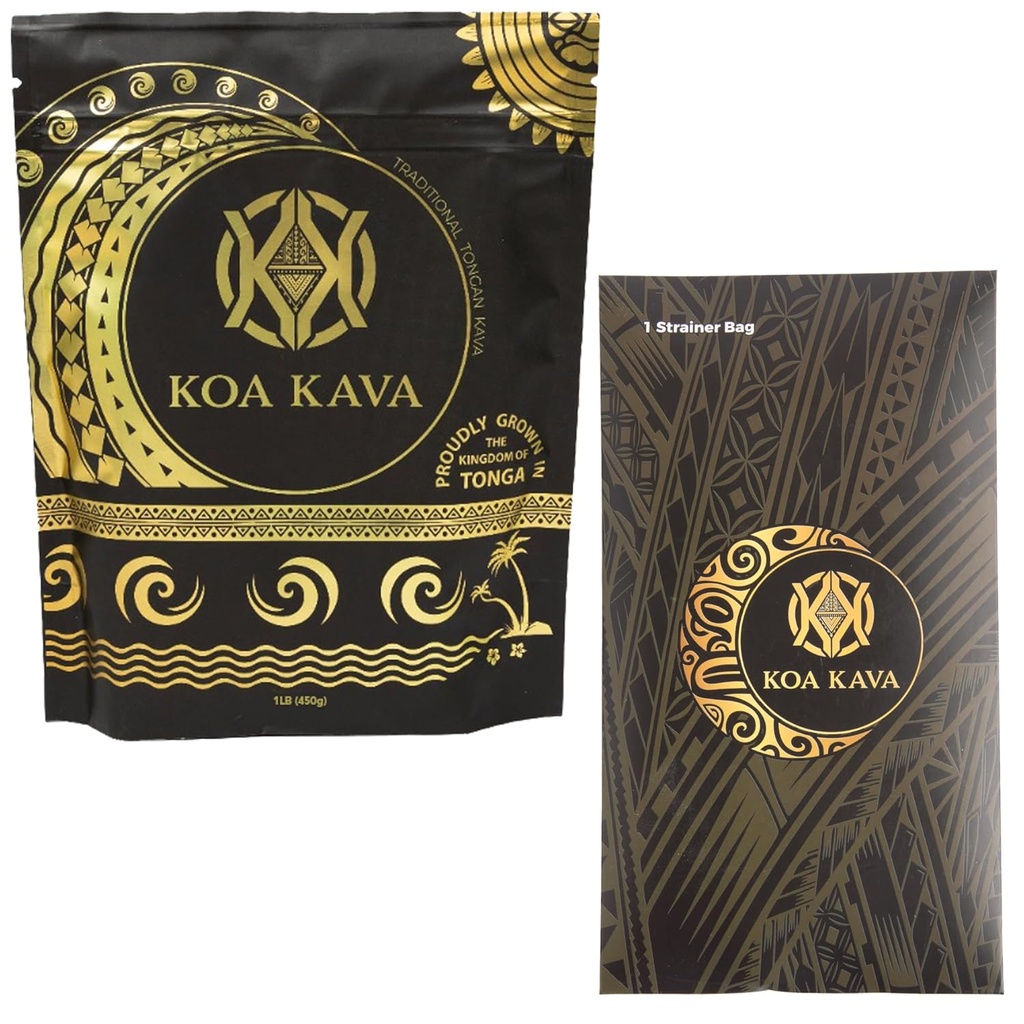 1 Lb Kava Tonga and Strainer Bundle