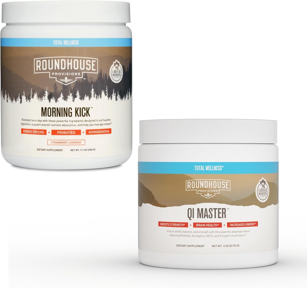 Roundhouse Provisions Morning Kick and Qi Master Wellness Bundle