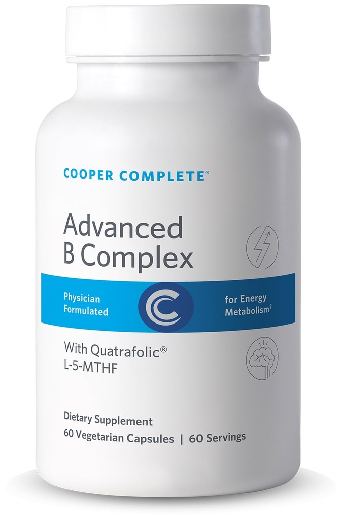 Cooper Complete Vitamin B Complex - Methylated Energy & Nerve Support† - 60 Vegetarian Capsules
