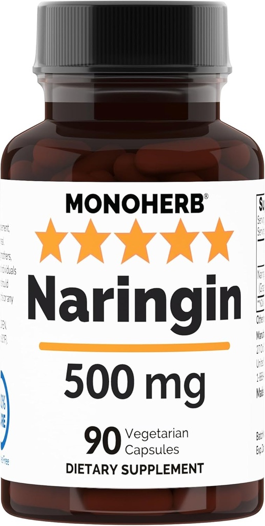 Naringin 500 mg - 90 Veg Capsules - 90 Servings