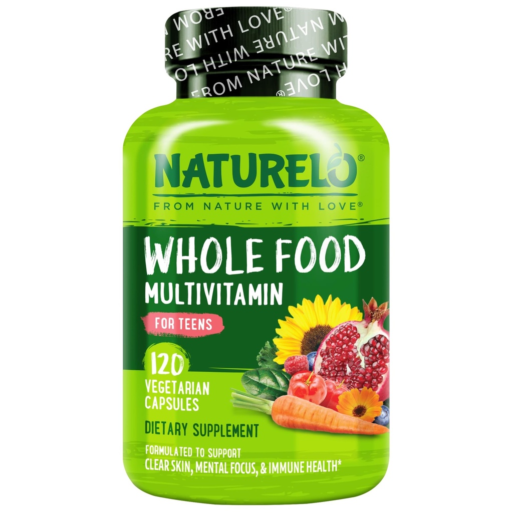 NATURELO Multivitamins for Teenage Girls/Boys, 120 Capsules