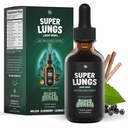 SuperBonsai Super Lungs Mullein Drops – Herbal Lung Support Tincture with Mullein Leaf Extract Elderberry Reishi Marshmallow Root – Supports Clear Breathing & Wellness – 2 oz