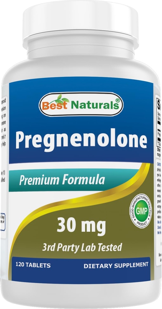 Best Naturals Pregnenolone 30 Mg Tablets, 120 Count