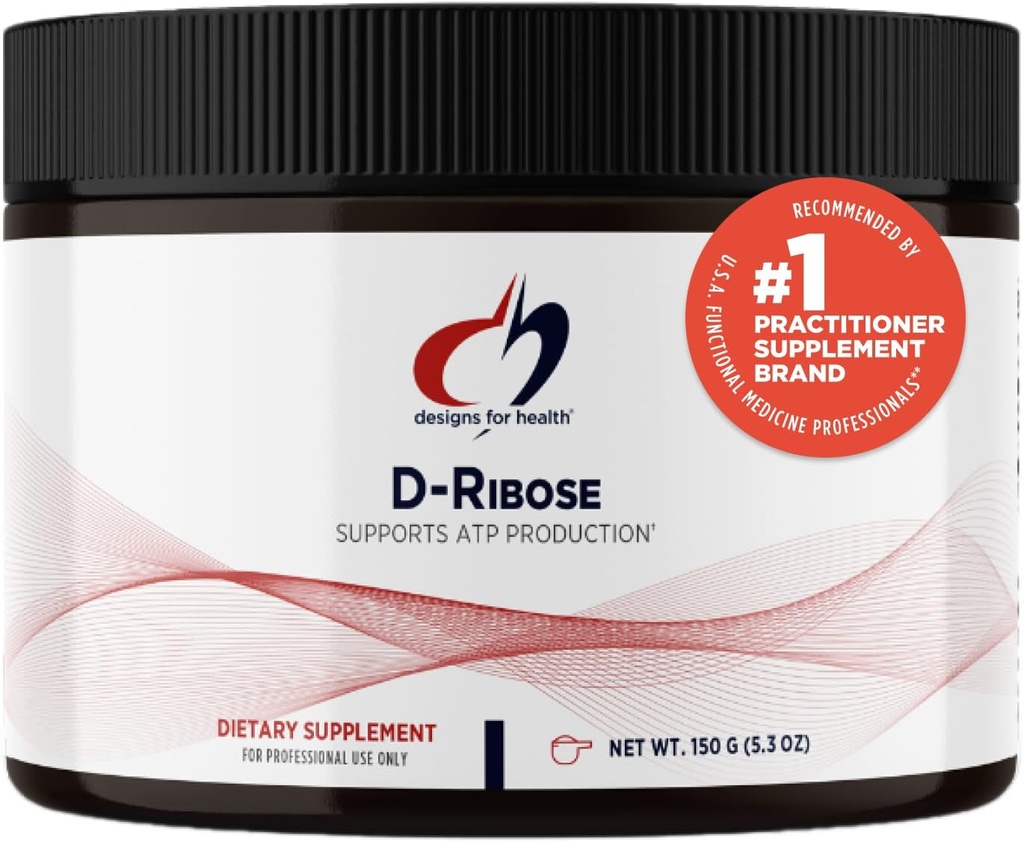 Designs for Health D-Ribose Powder - 5000mg Pure D-Ribose Supplement - May Support Athletes, Workouts, Energy + Muscles - Non-GMO Drink Mix Powder, No Added Sugar (30 Servings / 150g)