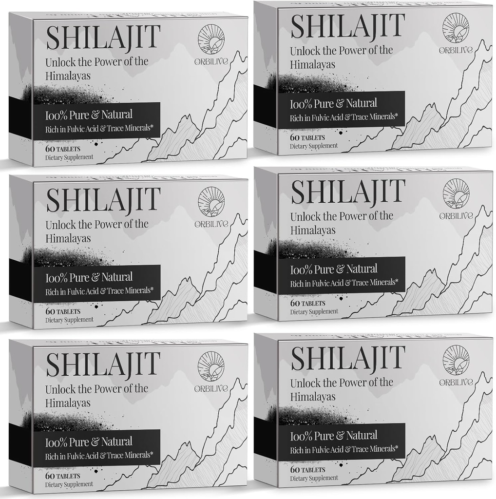 30,000 MG Shilajit Tablets, 100% Shilajit Pure Himalayan Organic, Shilajit for Men and Women Rich in Fulvic Acid & 85+ Trace Minerals, Shilajit Supplement for Energy & Immune System, 360 Count