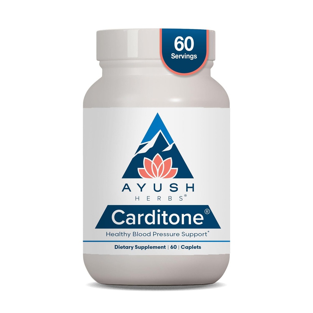 Ayush Herbs Carditone - Natural Heart Health Supplement for Women & Men, Holistic Heart Support with Rauwolfia, Arjuna, Calcium, and Magnesium - 60 Servings