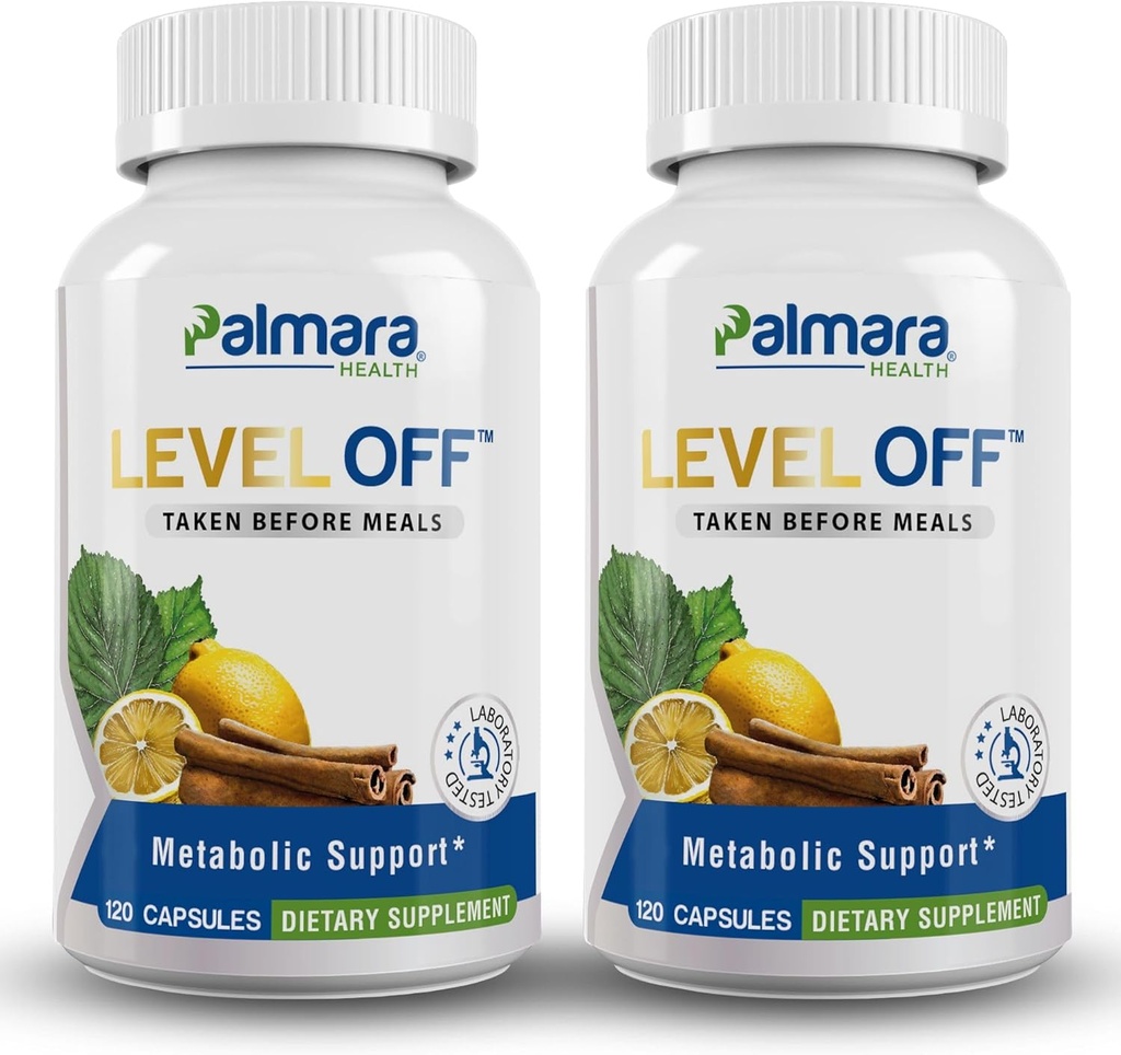 Level Off - Spike Control Supplement 120 Capsules 60 Servings Vegan, Non-GMO, Gluten Free