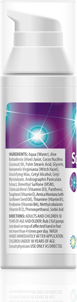 Vita Sciences SciatiCream - Cream for Sciatic Nerve Support with Arnica, B1, B5, B6, MSM, Aloe and Coconut Oil. Fast Acting Soothing Formula…