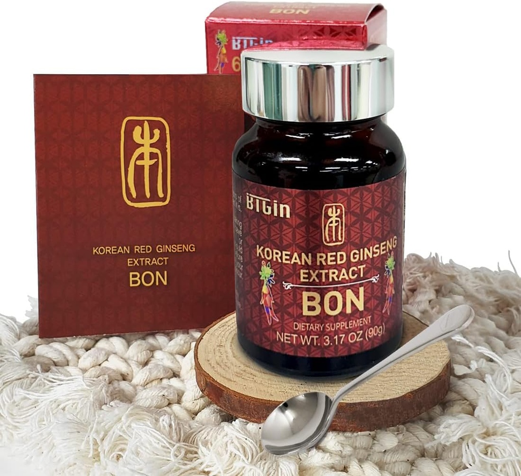 Bon Korean Red Ginseng Extract Immune Support for Focus and Memory Energy Supplements for Men & Women High Ginsenoside Technology
