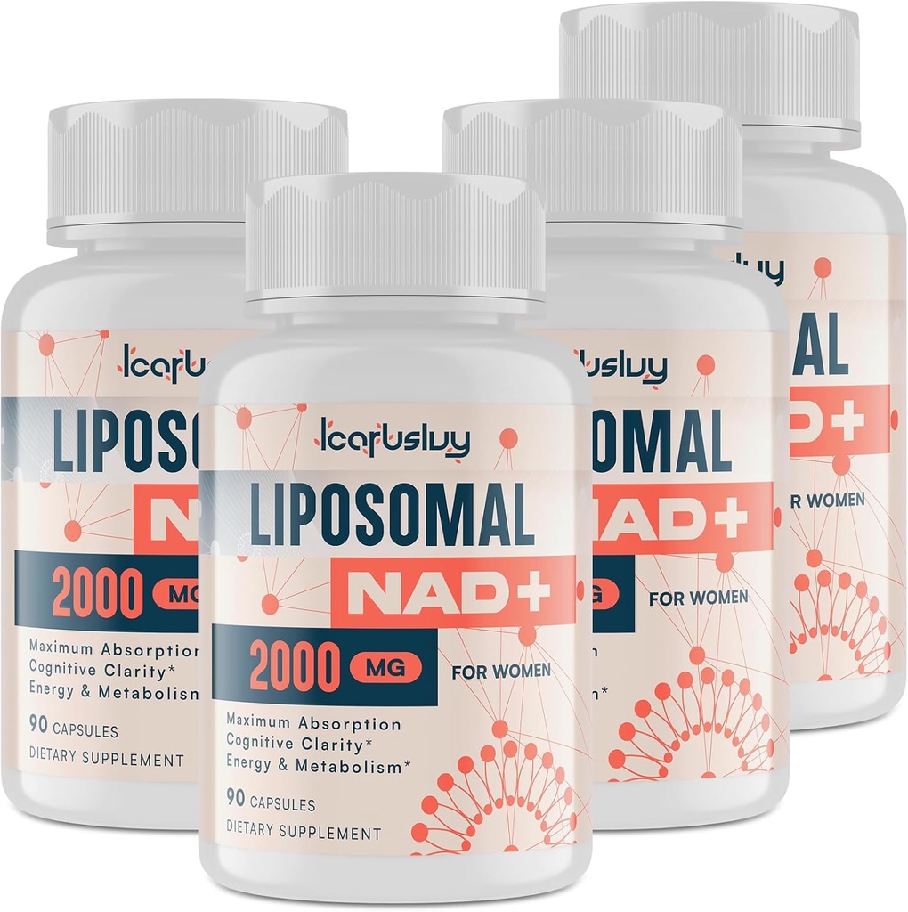 2000MG NAD+ Supplement for Women, NMN Alternative with Ashwagandha, Berberine HCL, Ginkgo Biloba & Black Cohosh, Female Liposomal NAD+ - for Menopause, Focus, Energy & Metabolism, 360 Capsules